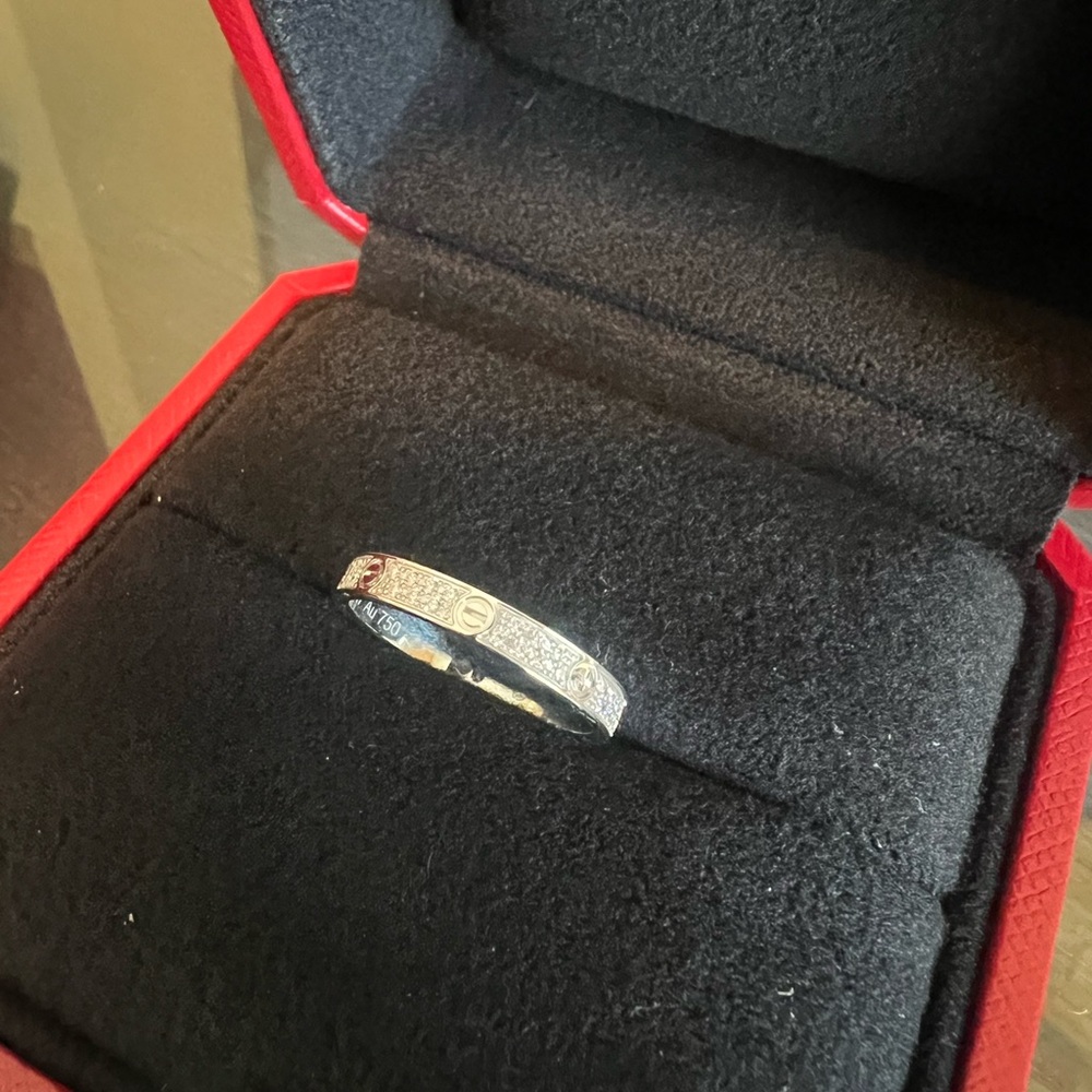 Cartier Silver Diamond Ring - Picture 9 of 12